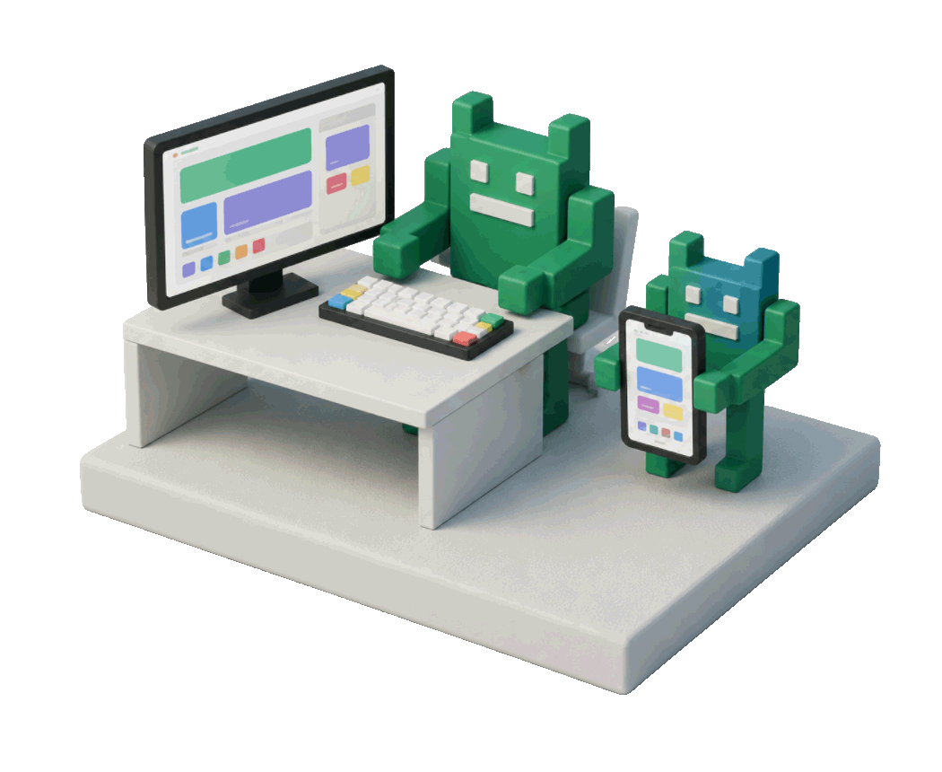 Mobilní a desktopové aplikace illustration